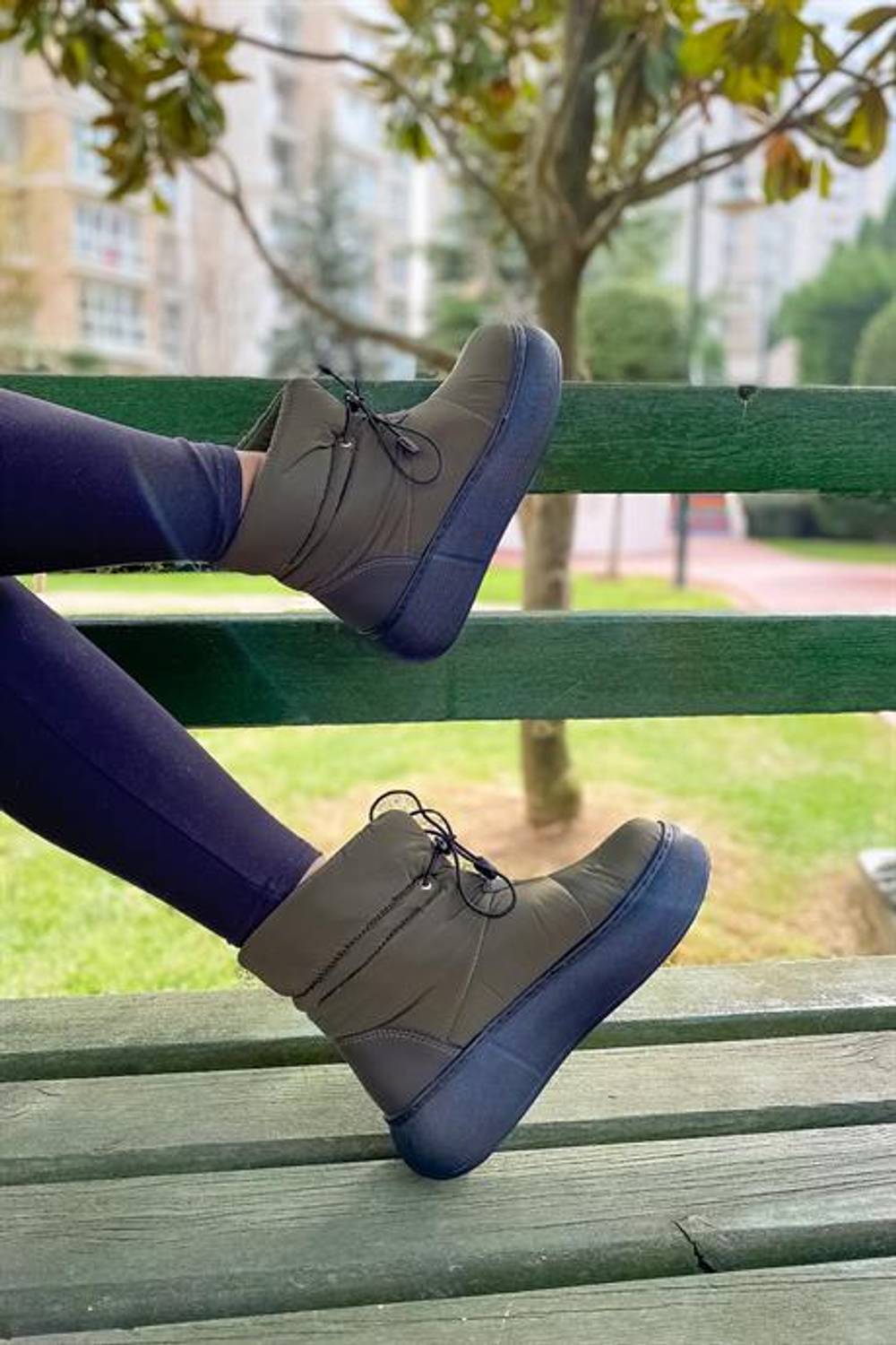 Elysion Khaki Parachute Women's Boots