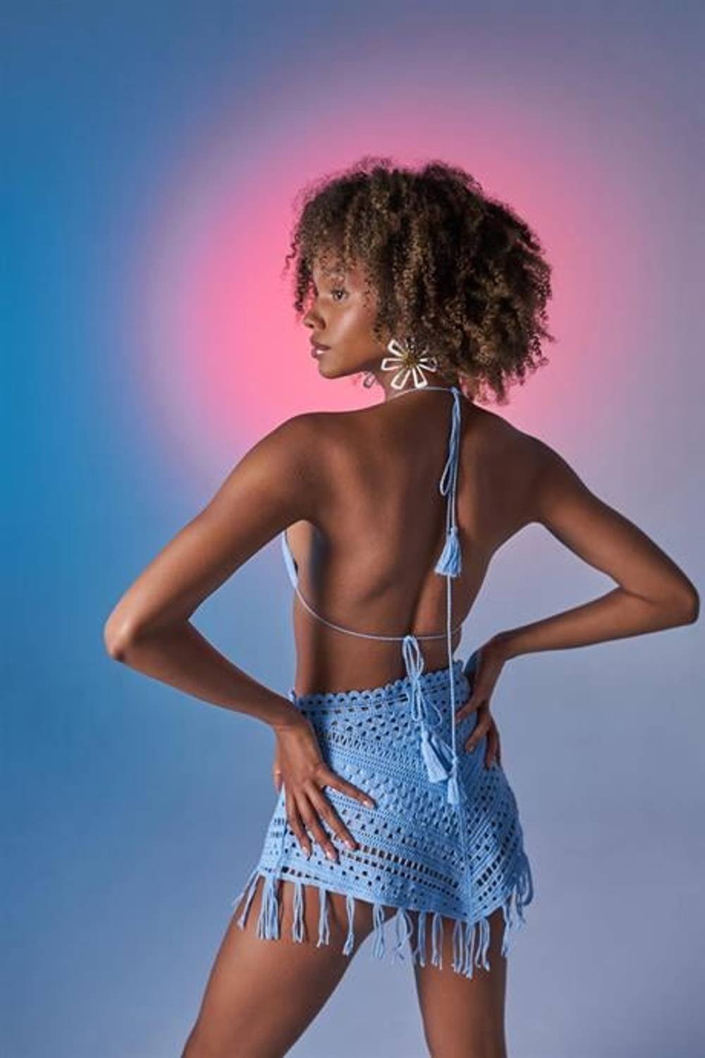 Chacha Knitwear Set Blue