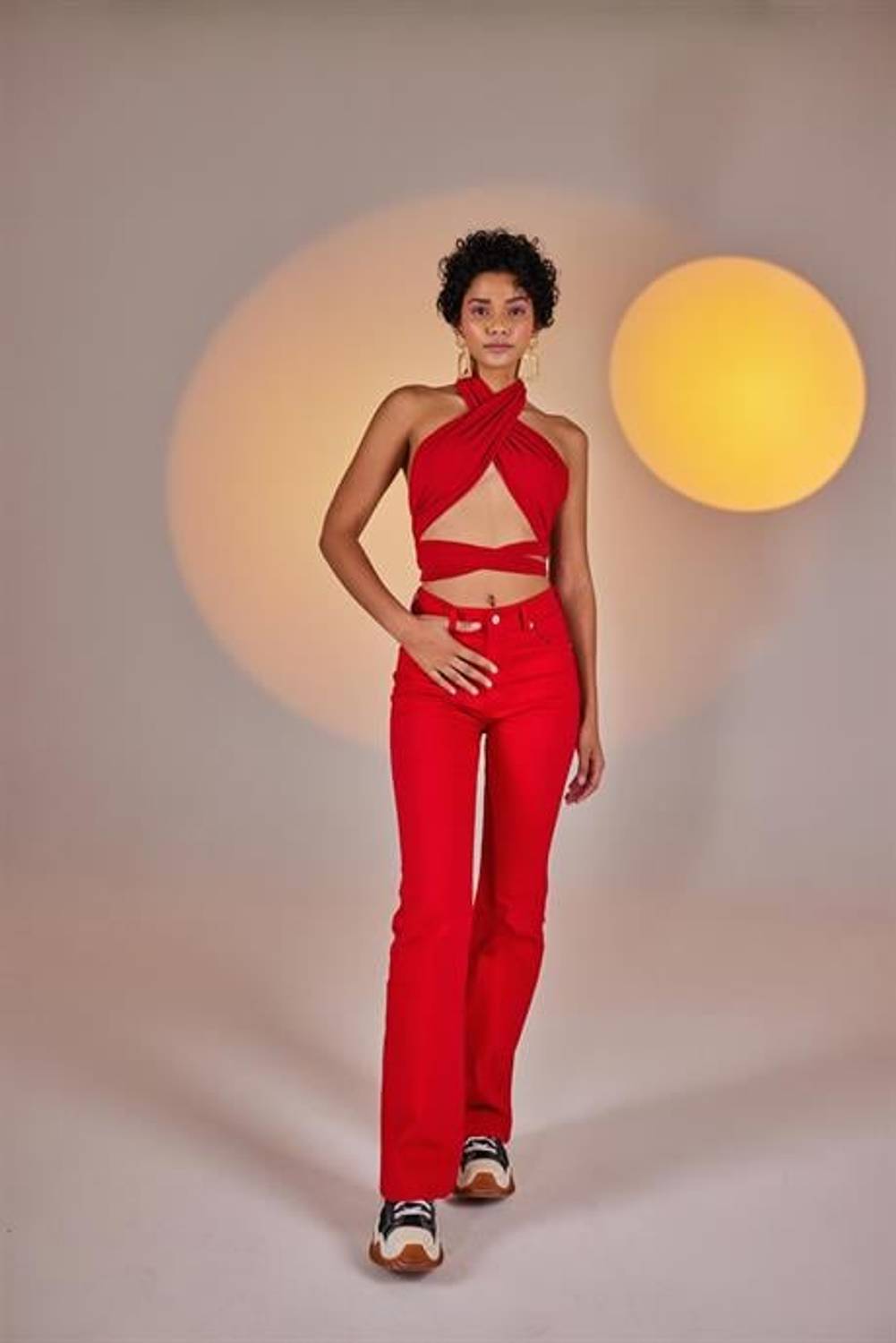 Alert Jean Trousers Red