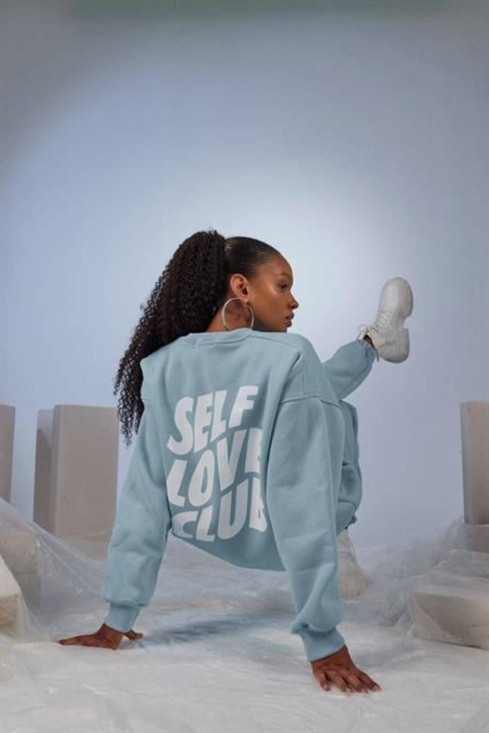 Fluffy Sweatshirt Mavi