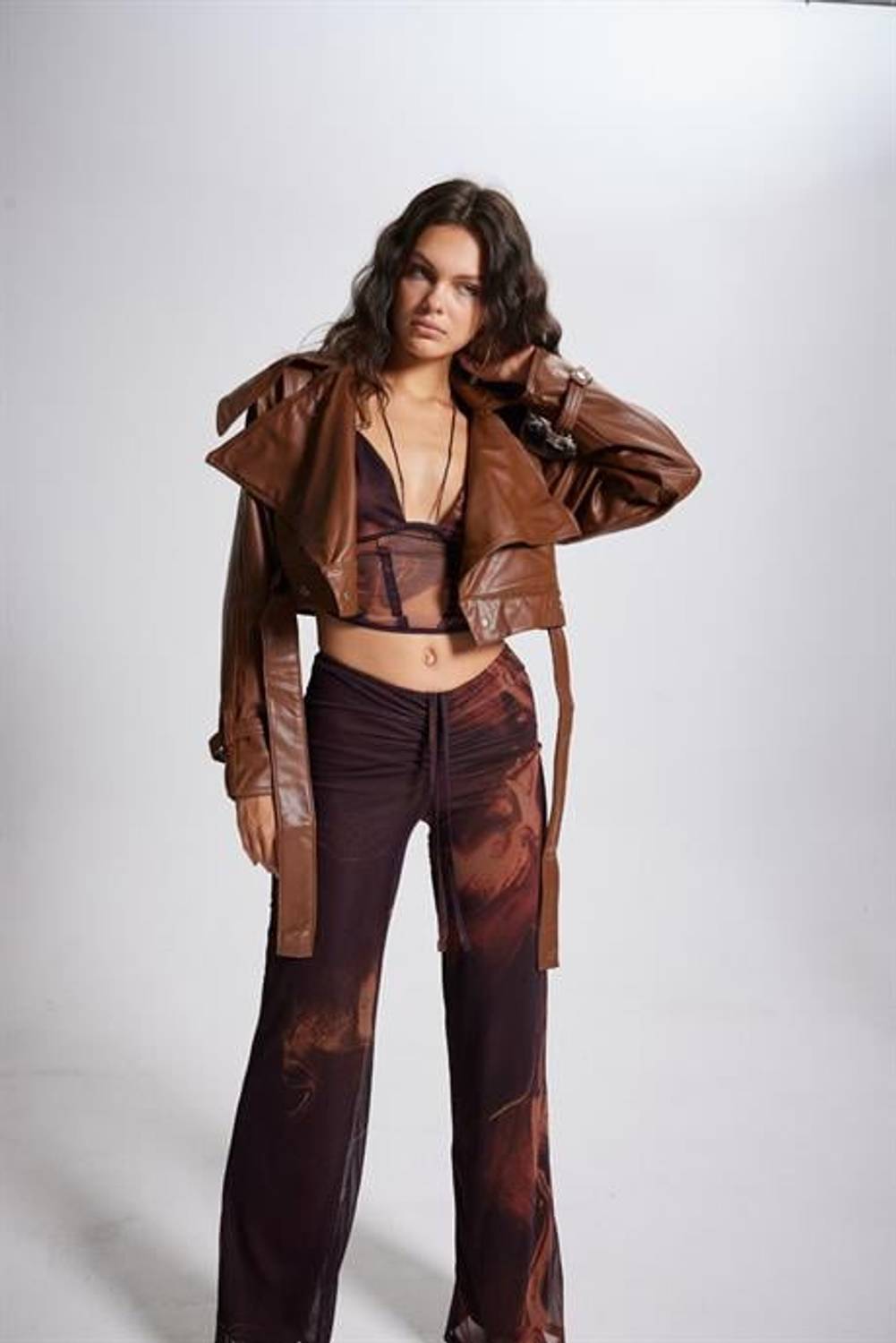 Neeko Leather Jacket Brown