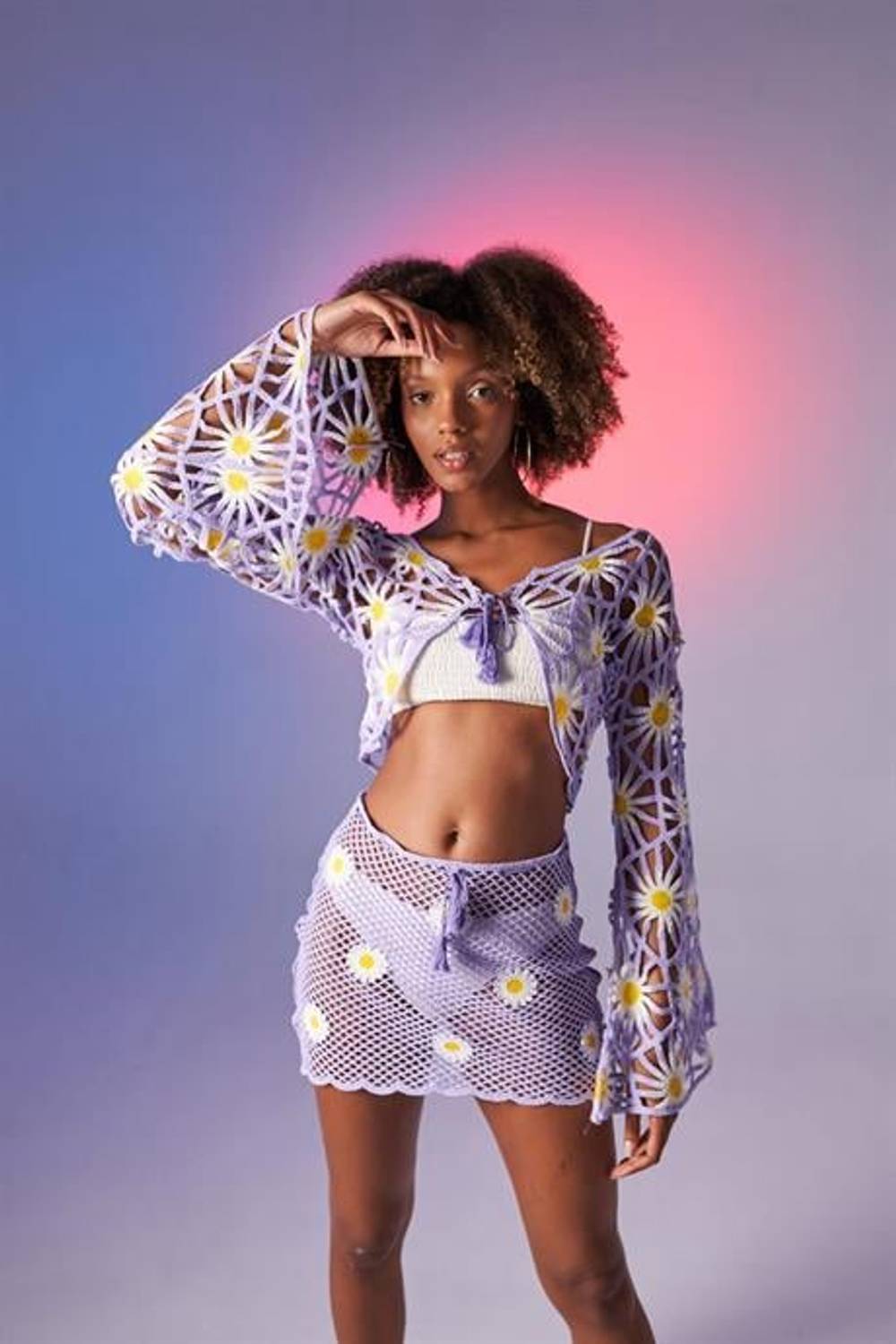 Doll Knitwear Set Lilac