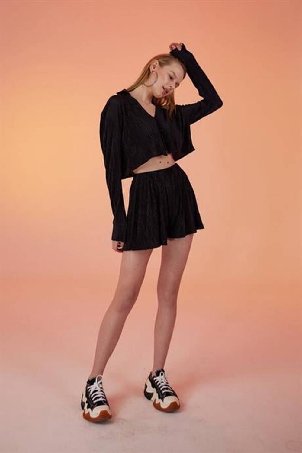 Comfy Crop Shirt Black