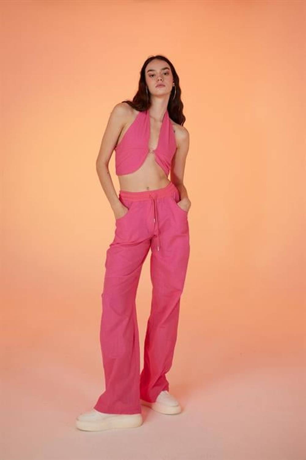 Rise Trousers Pink