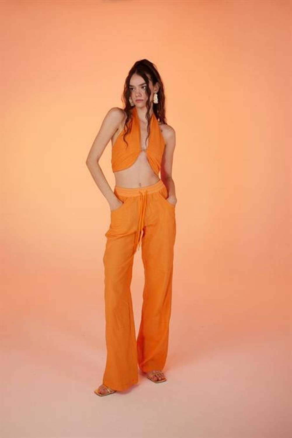Rise Trousers Orange