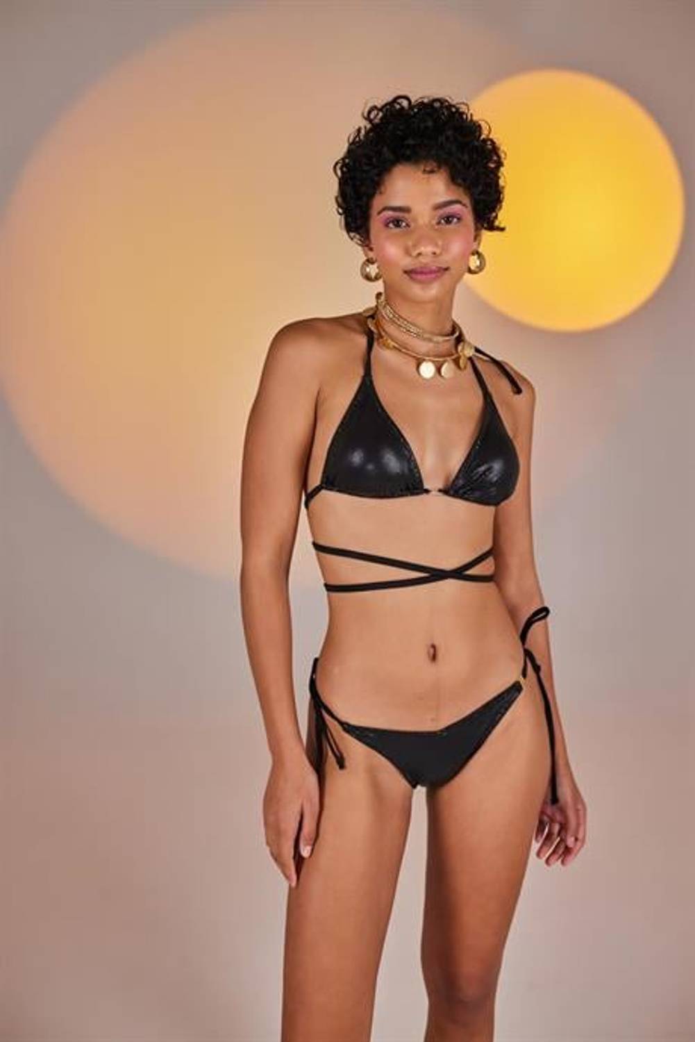 Ivory Bikini Bottom Black