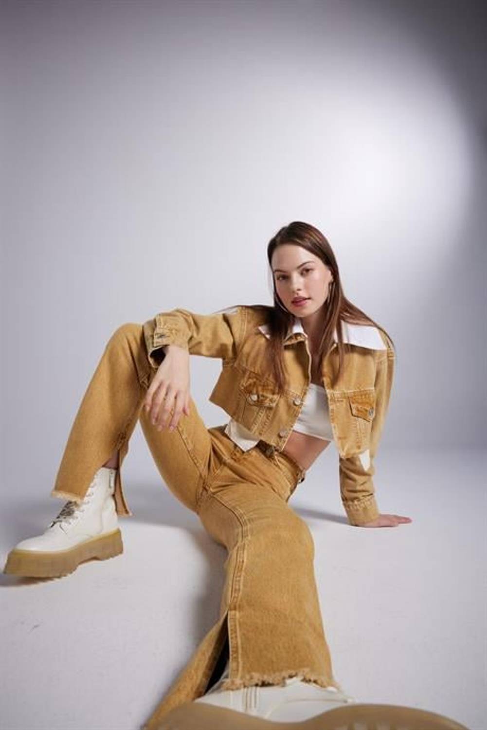 Rusted Jean Pantolon Camel