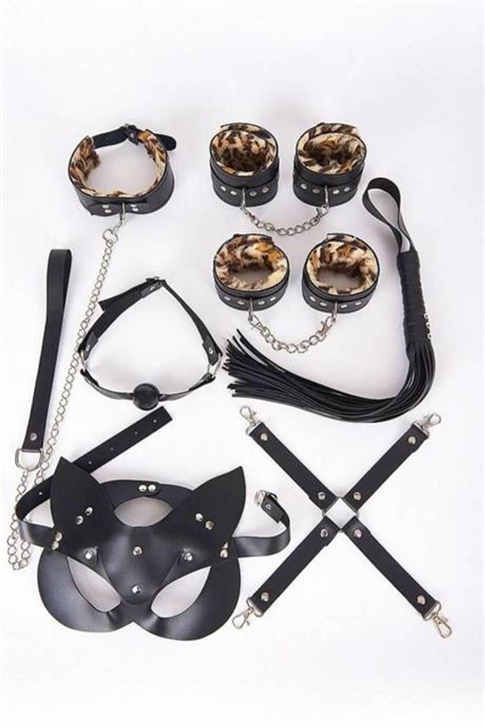 Markano Leather Underwear Leopard Inside Plush Complete Set
