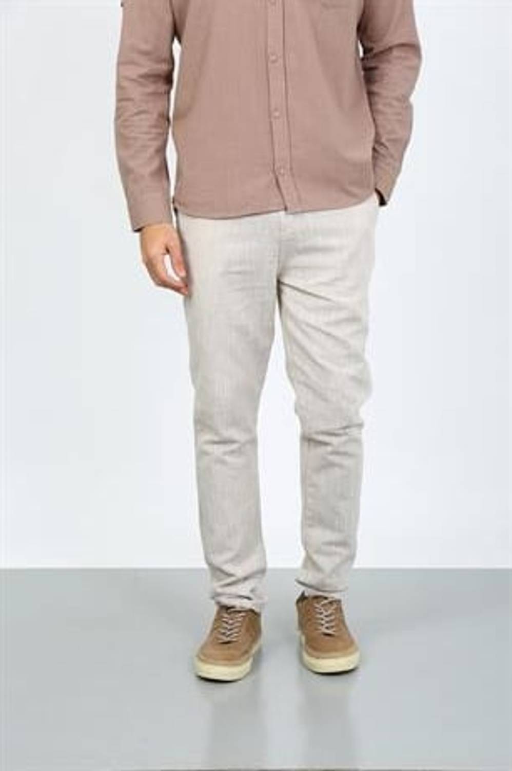 Markano Men's Beige Cresp Trousers with Various Sizes for Optimal Fit