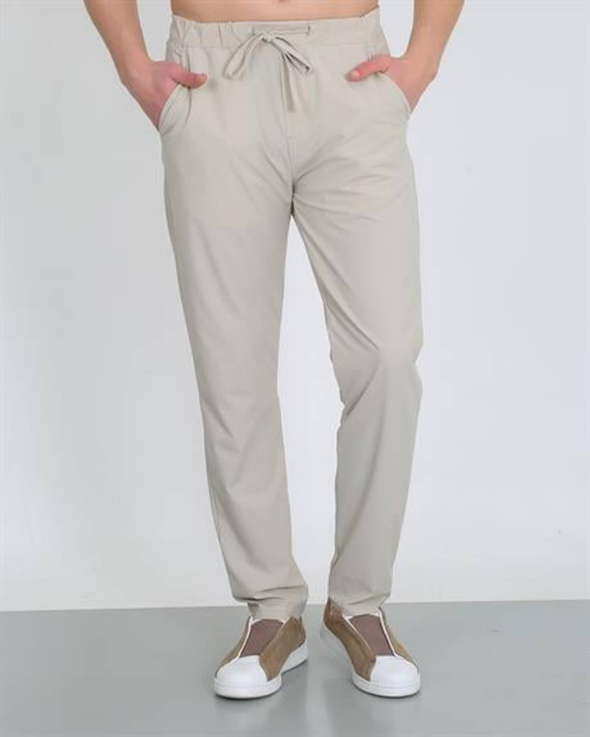 Markano Men's Crespo Beige Trousers Available in Multiple Sizes