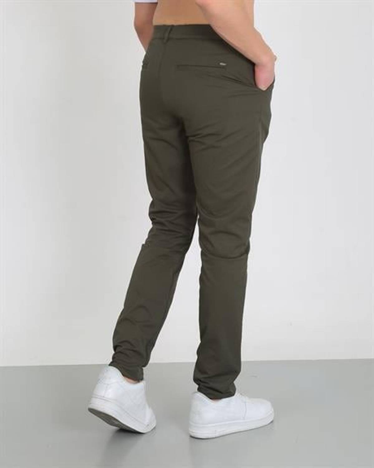 Markano Men's Crespo Trousers in Olive Green