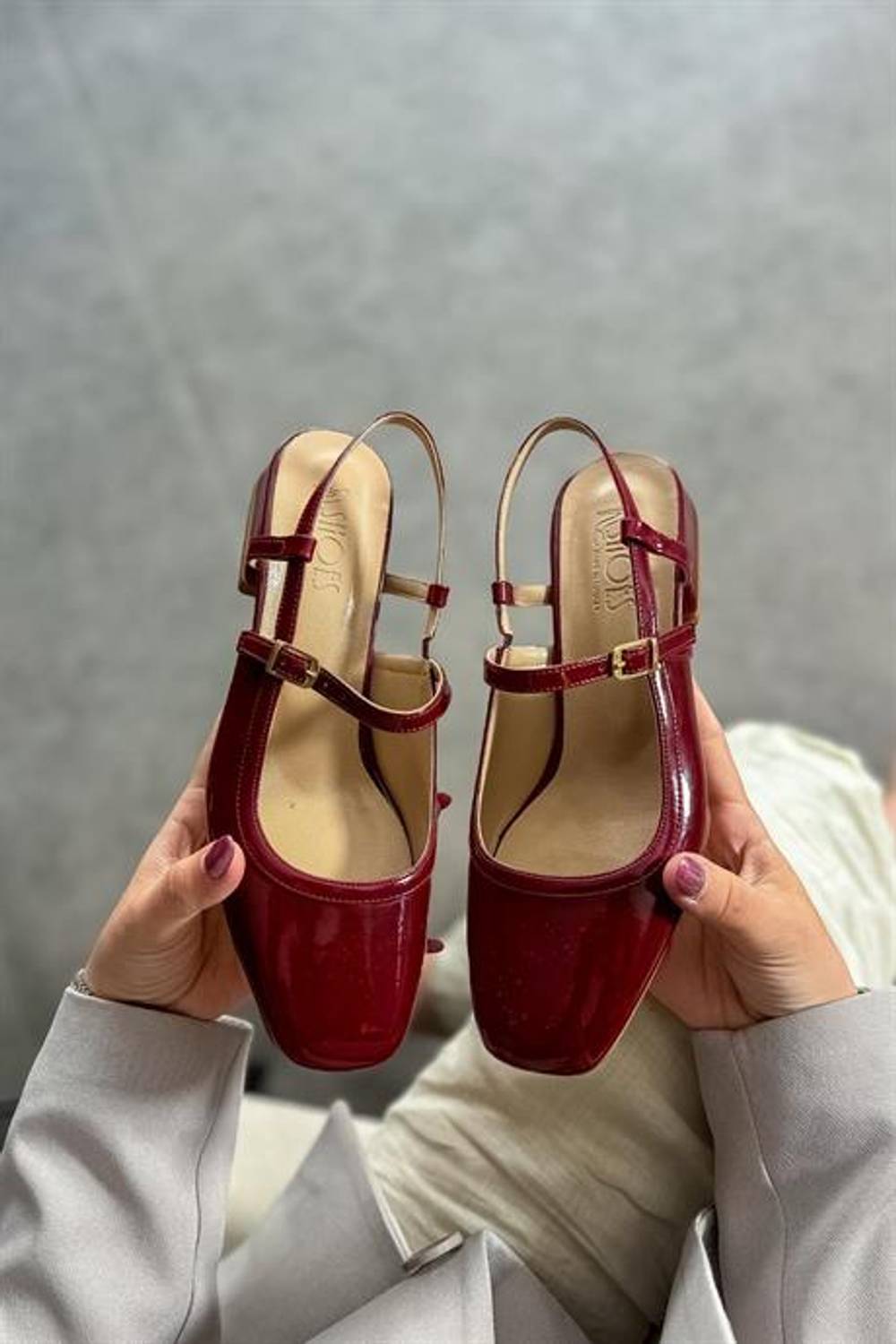 Markano Tila Bordo Rugan Kadın Babet