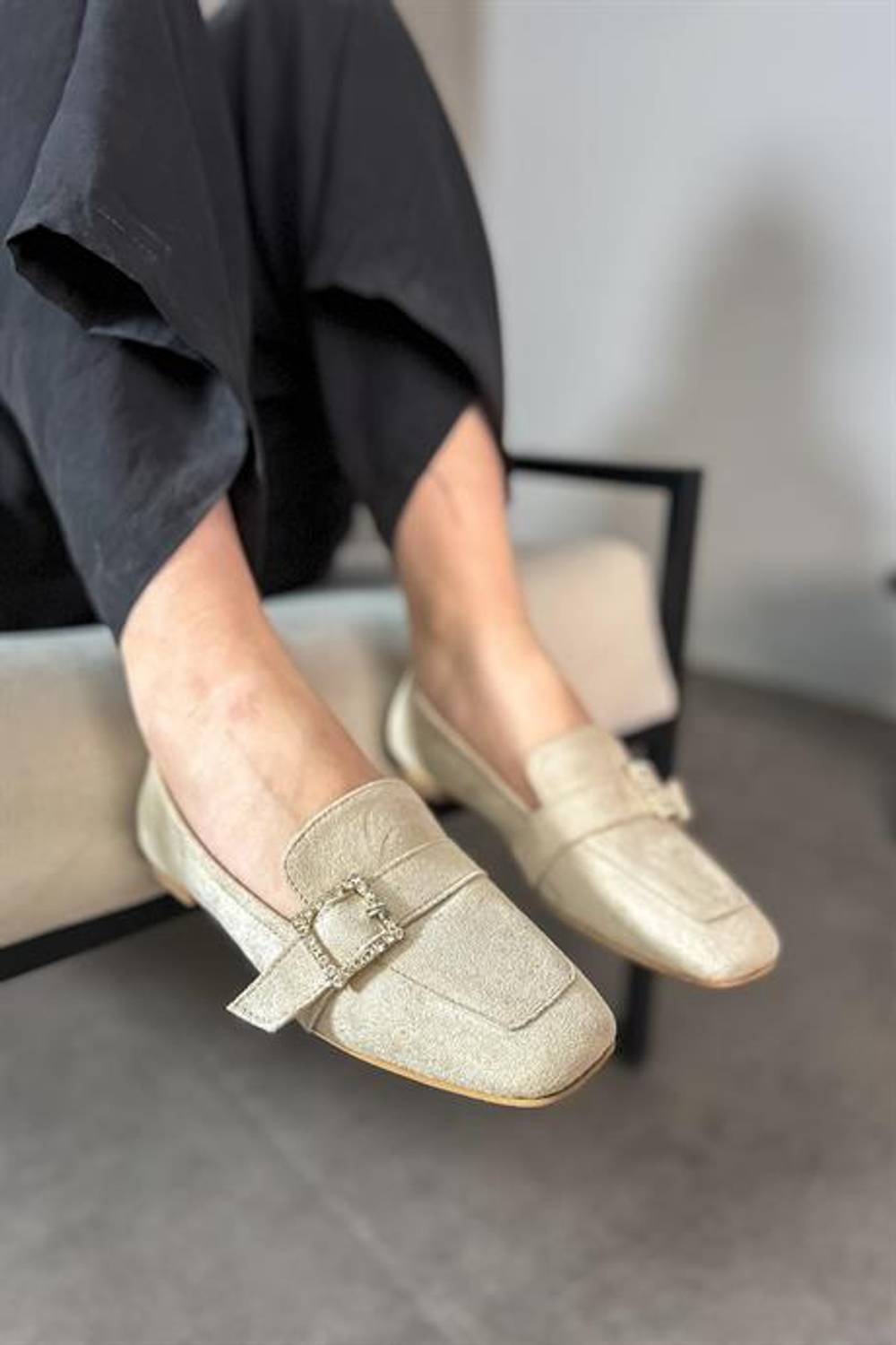 Markano Beige Suede Women's Ballet Flats with Various Size Options