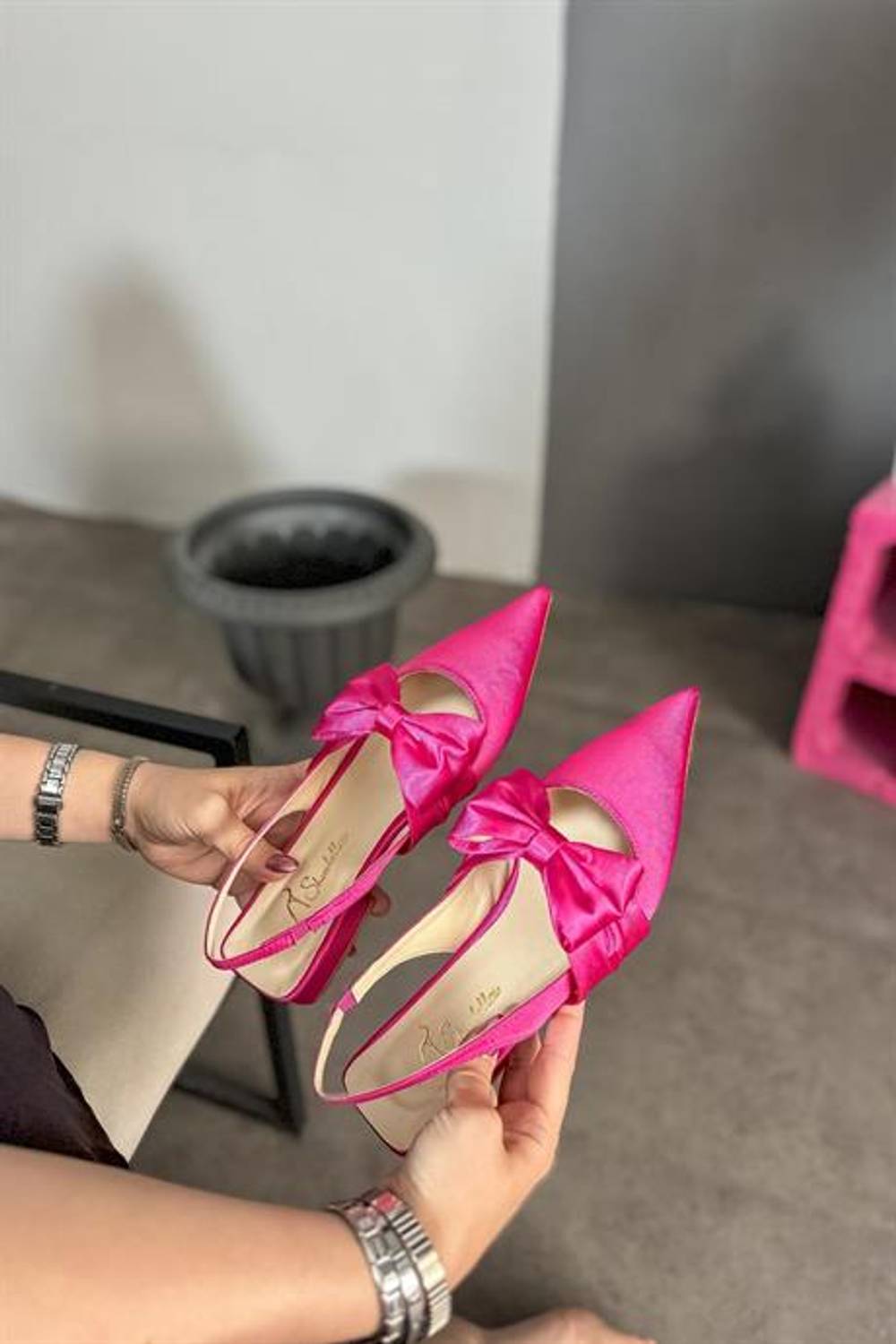 Markano Carlye Fuşya Fiyonk Detaylı Kadın Babet