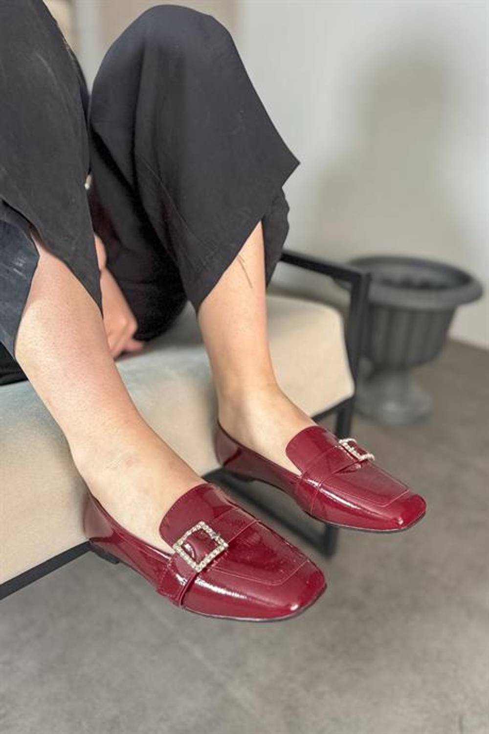 Markano Madel Bordo Rugan Kadın Babet