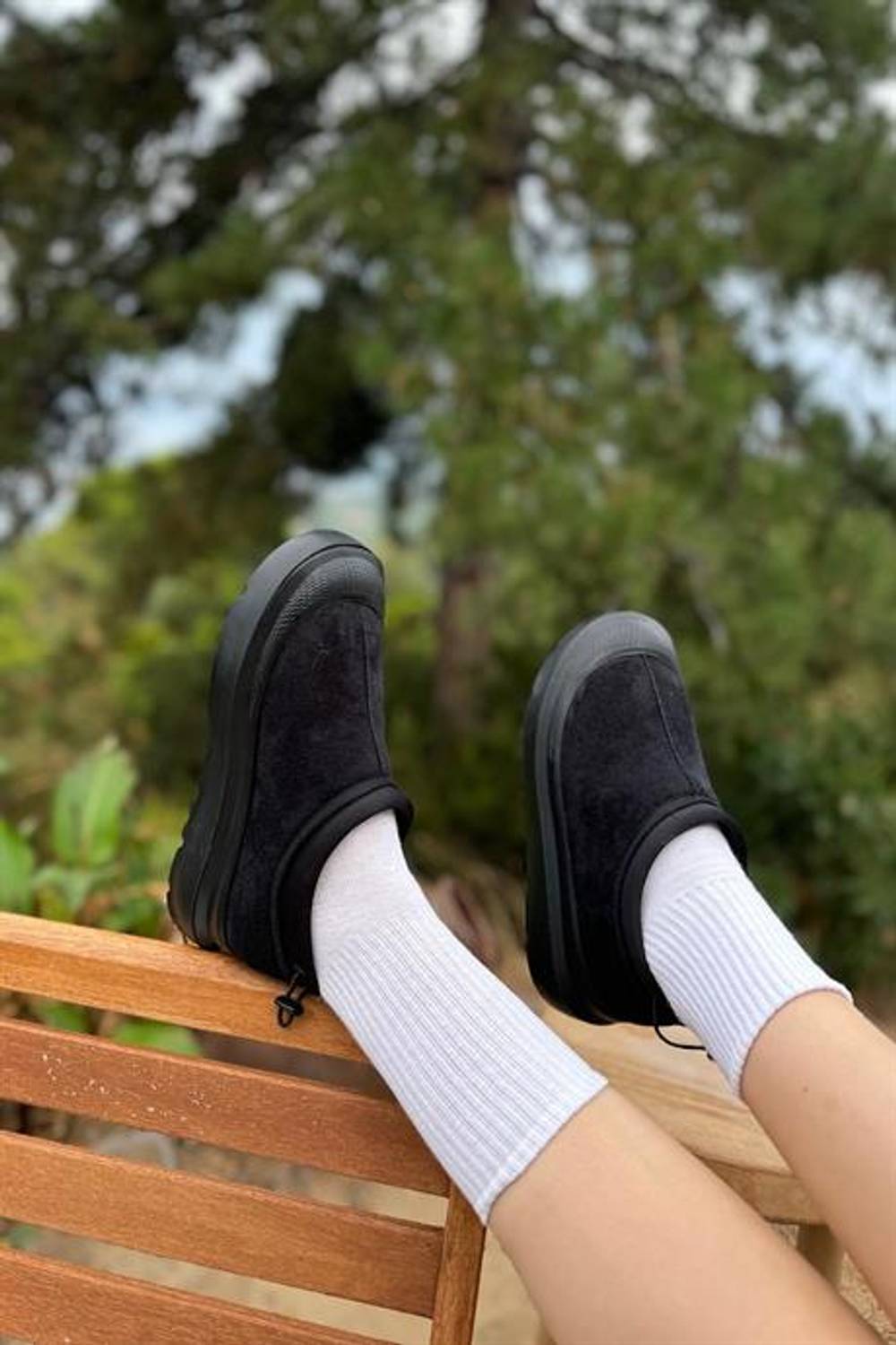 Markano Riga Siyah Süet İçi Kürk Detaylı Kadın Bot