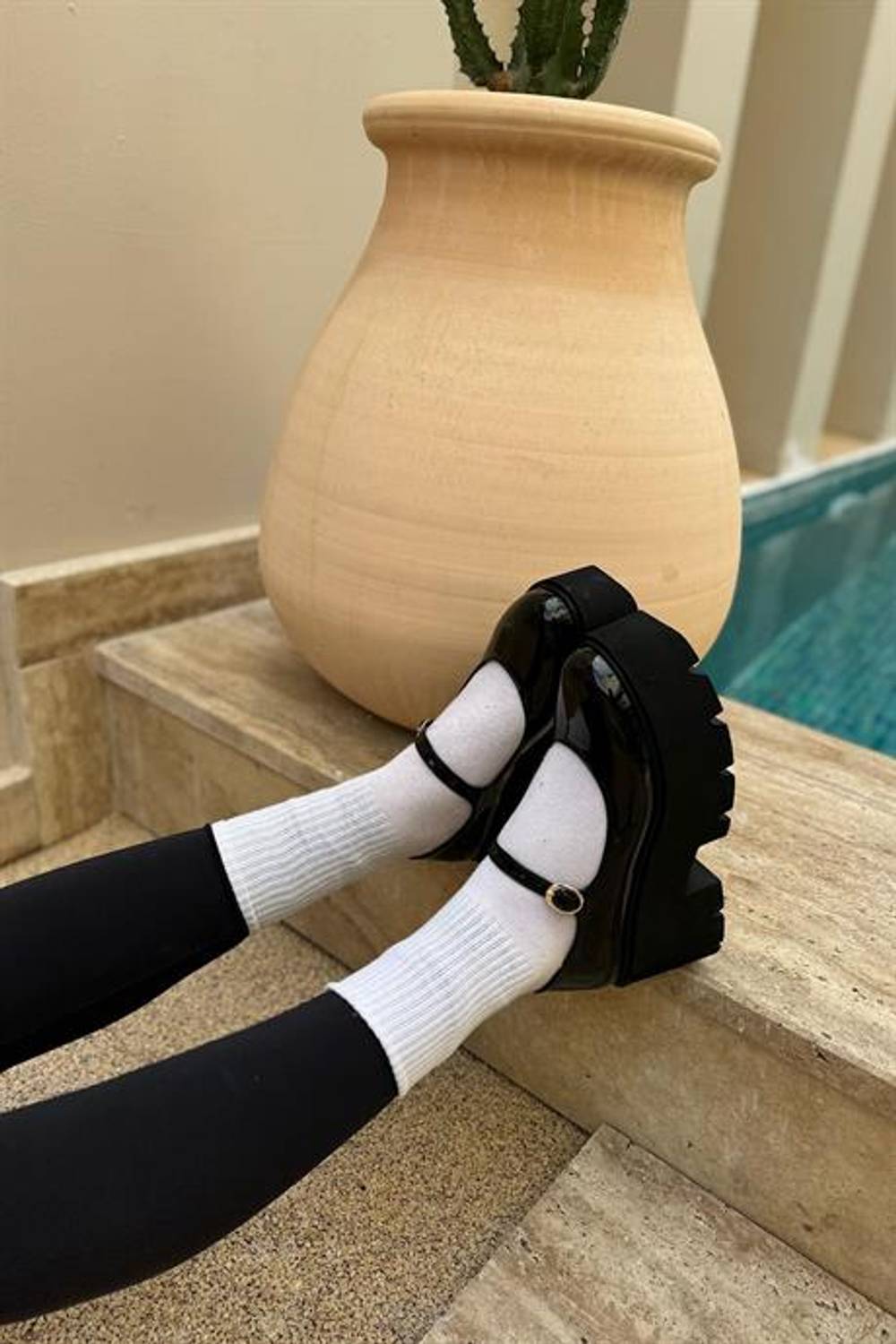 ЛоФеры Markano Scarlett черные с высоким каблуком из искусственной кожи