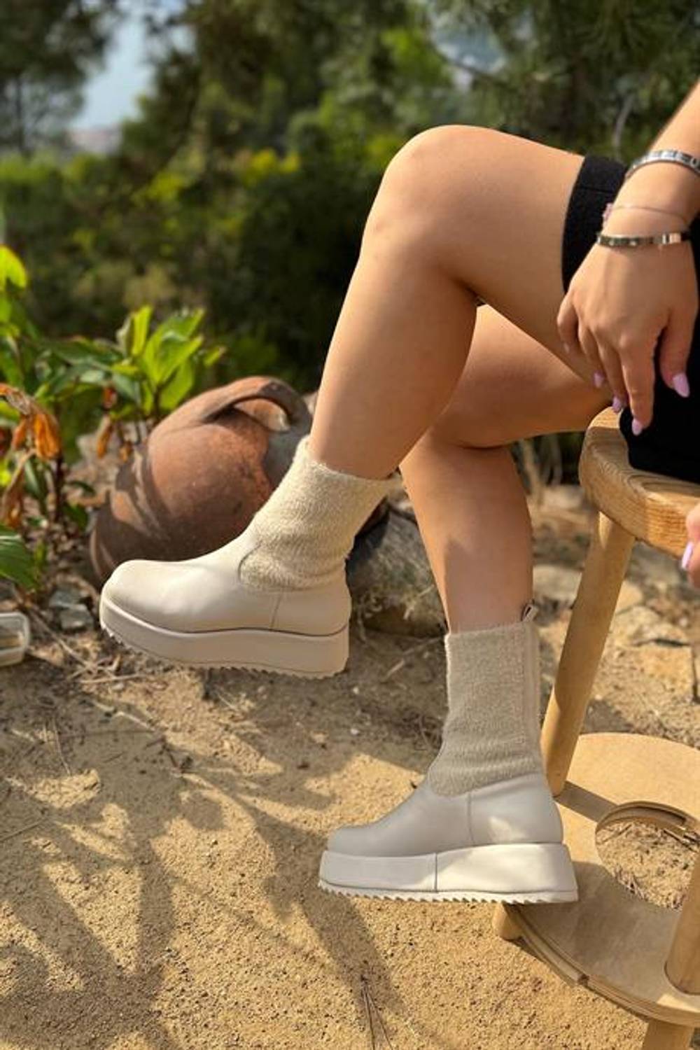 Markano Eldon Bej Triko Kadın Bot