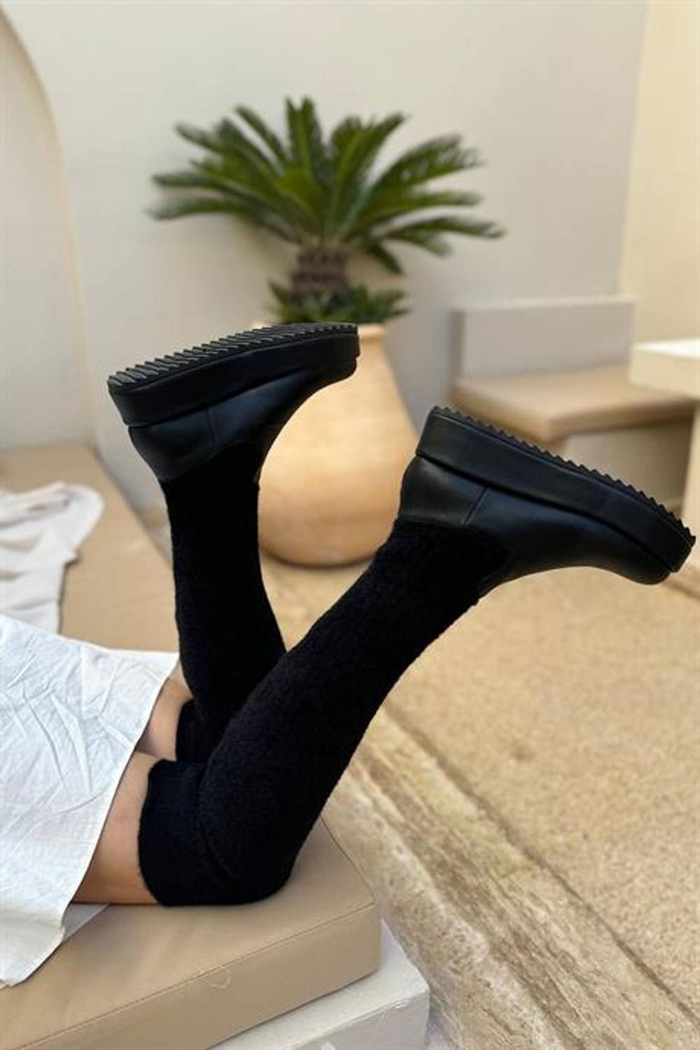 Markano Glenn Siyah Triko Kadın Çizme