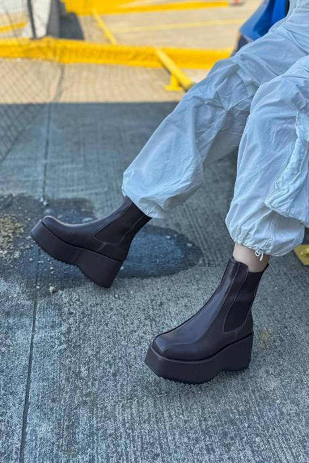 Markano Dylan Acı Kahve Lastik Detaylı Kadın Bot