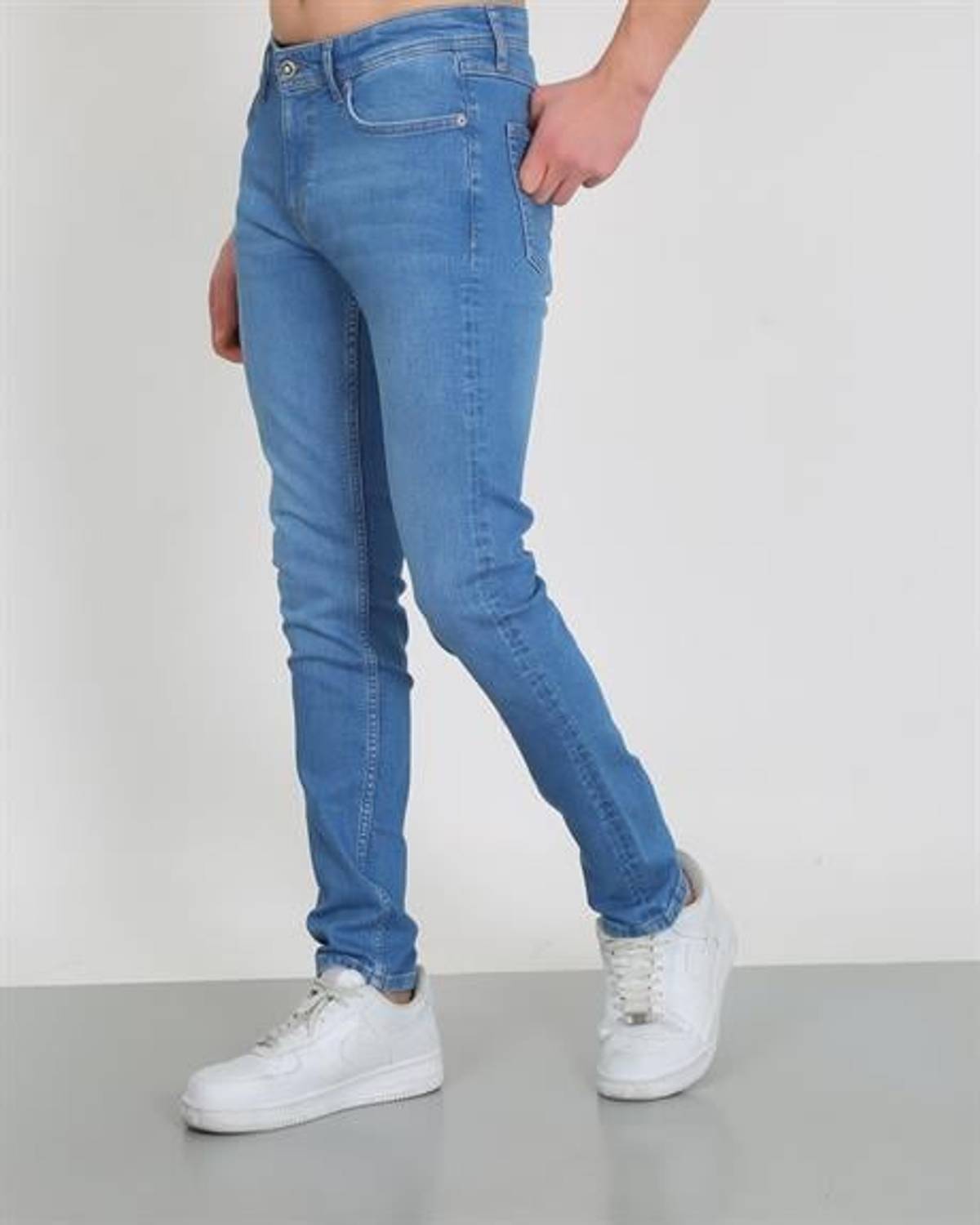 Markano Men's Light Blue Pants with 98% Cotton and 2% Elastane, Available in Sizes 30-36