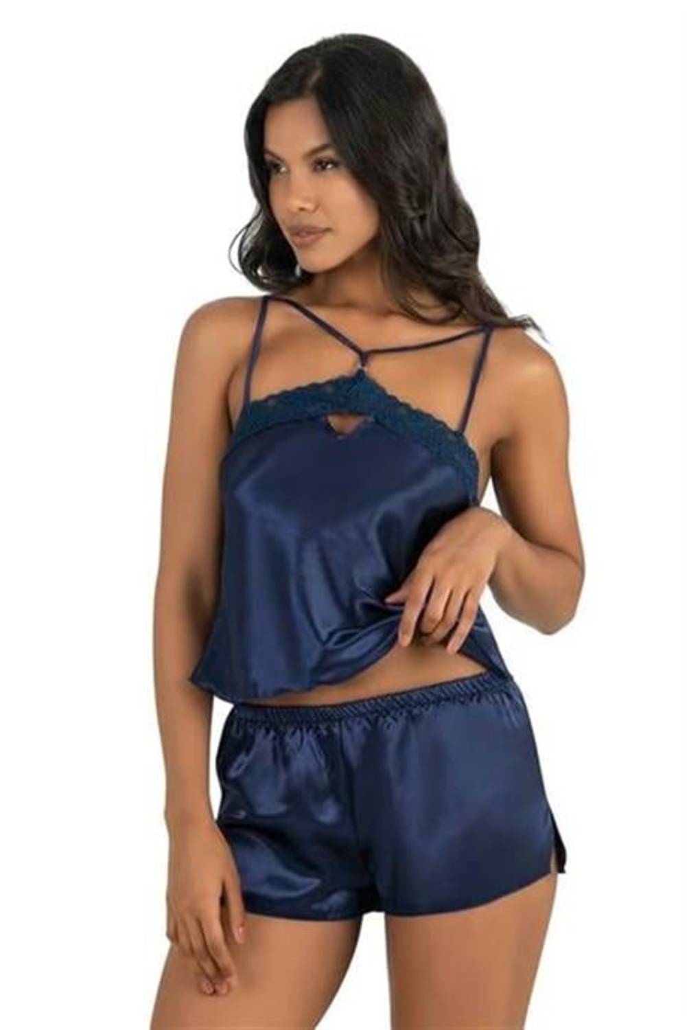 Маркано Лазурний Сатиновий Комплект Білизни, 100% Поліестер, два предмети без шкідливих речовин