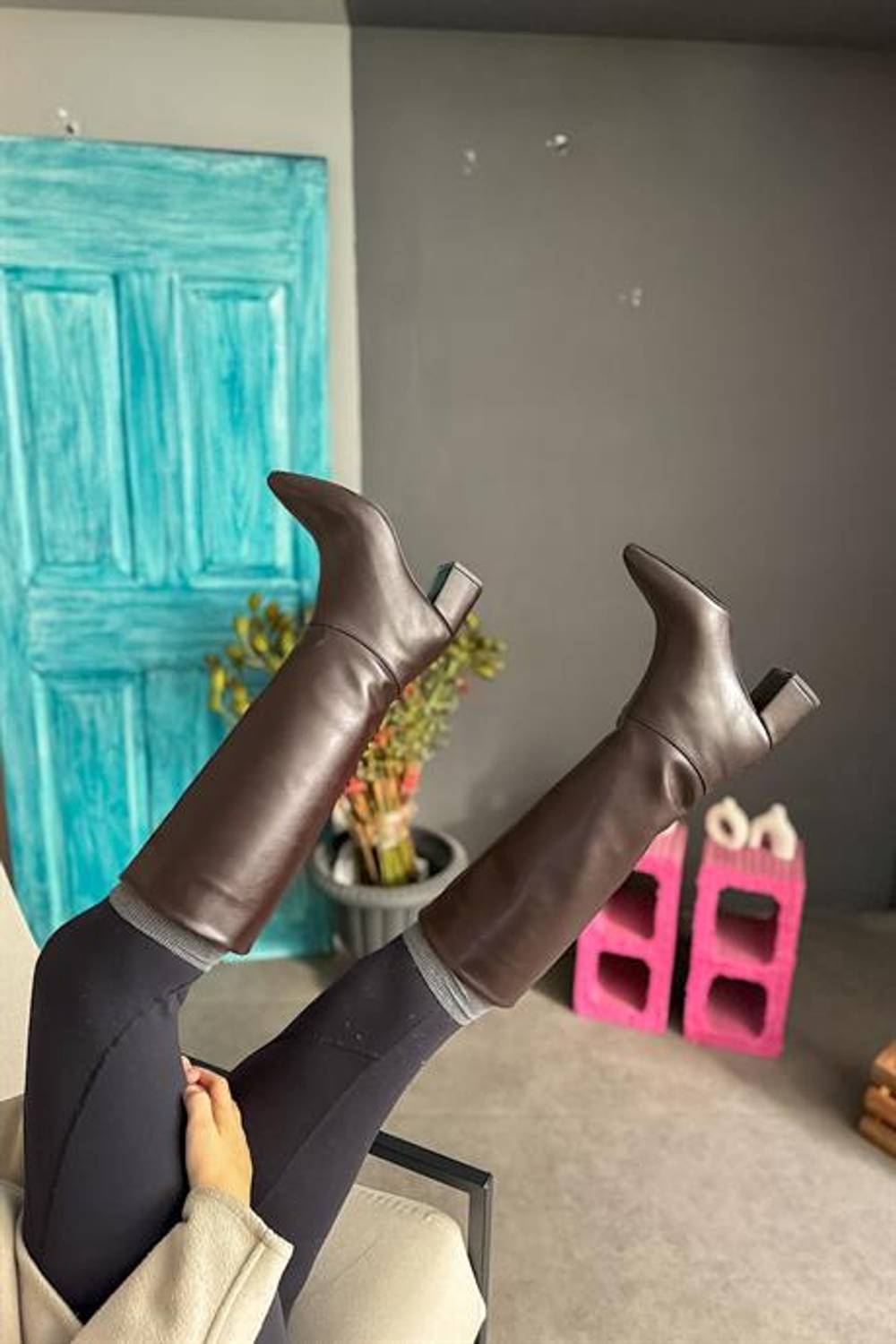 Markano Cusco Acı Kahve Kadın Topuklu Çizme