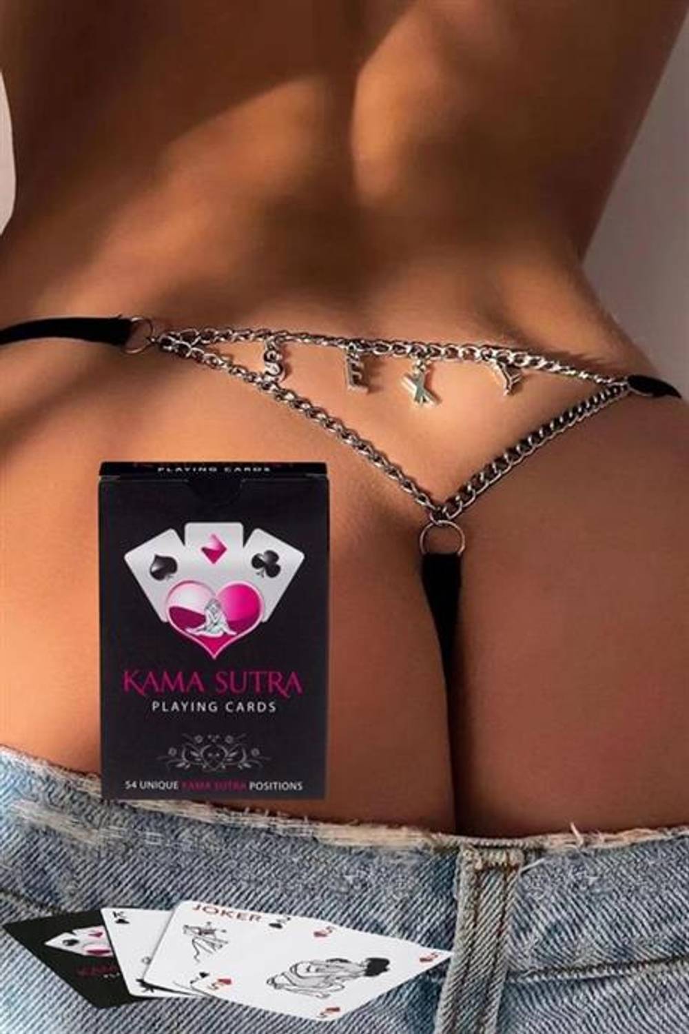 Markano  Sexy Görselli Oyun Kartı Kama Sutra Tanga Set