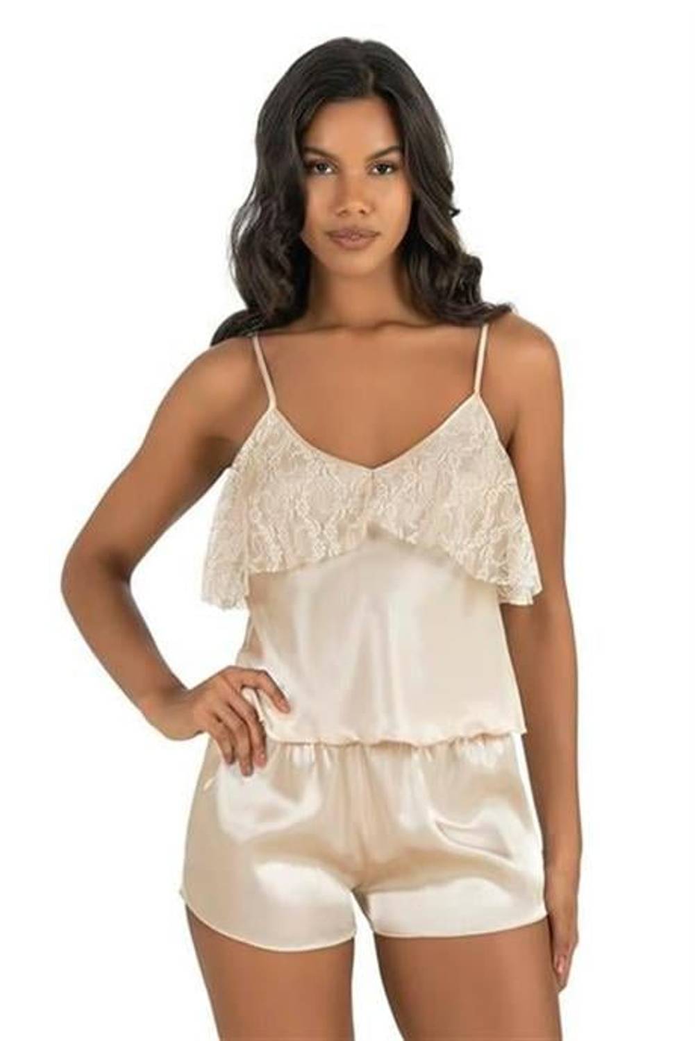 Комплект шорт Markano из сатина, цвет слоновая кость, 100% безопасный, 2 предмета, стильный и удобный для домашнего использования