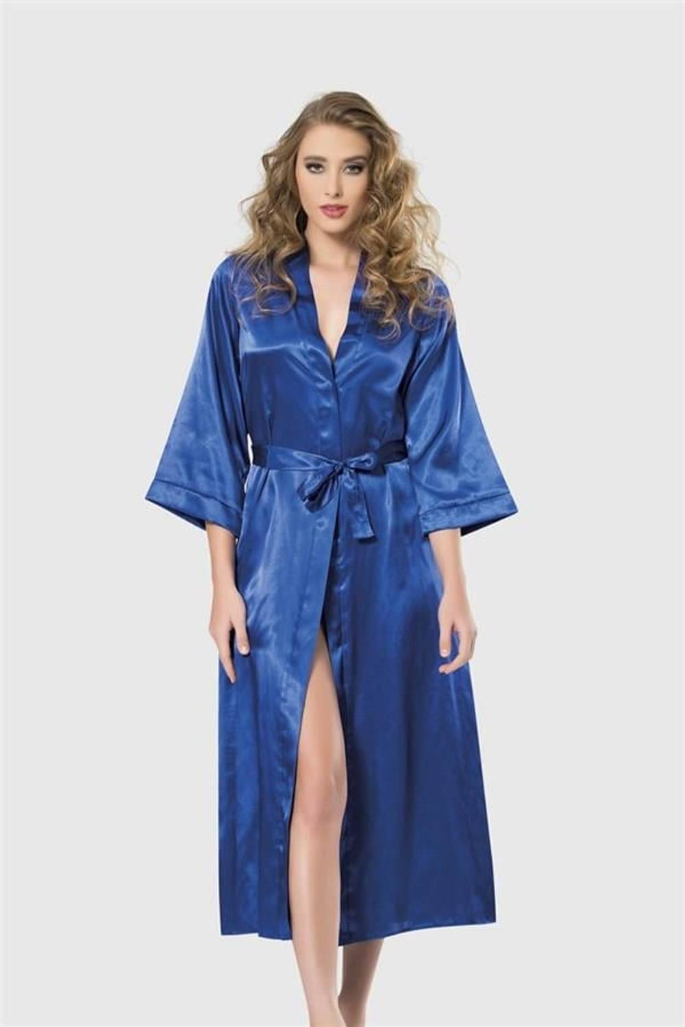 Markano Saks Long Satin Dressing Gown