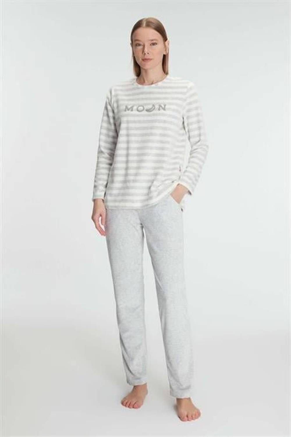 Markano  Pamuklu Uzun Kollu Pijama Takımı