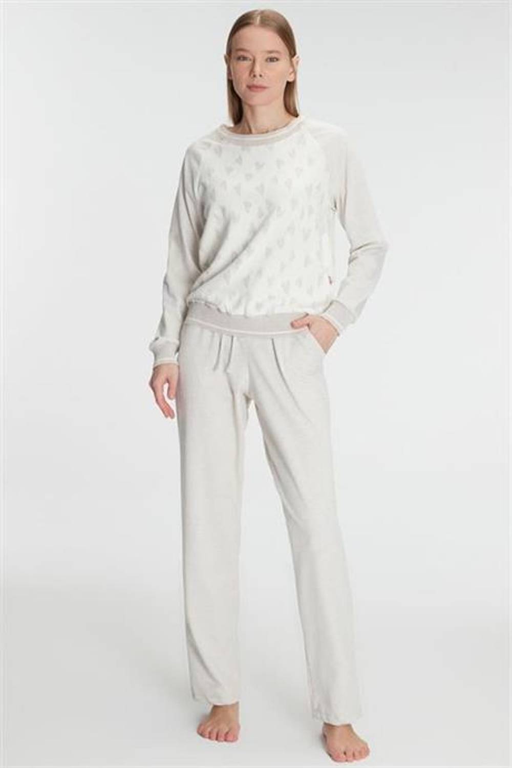 Markano  Uzun Kollu Sweatshirt Pantolon Takım Pijama Takımı