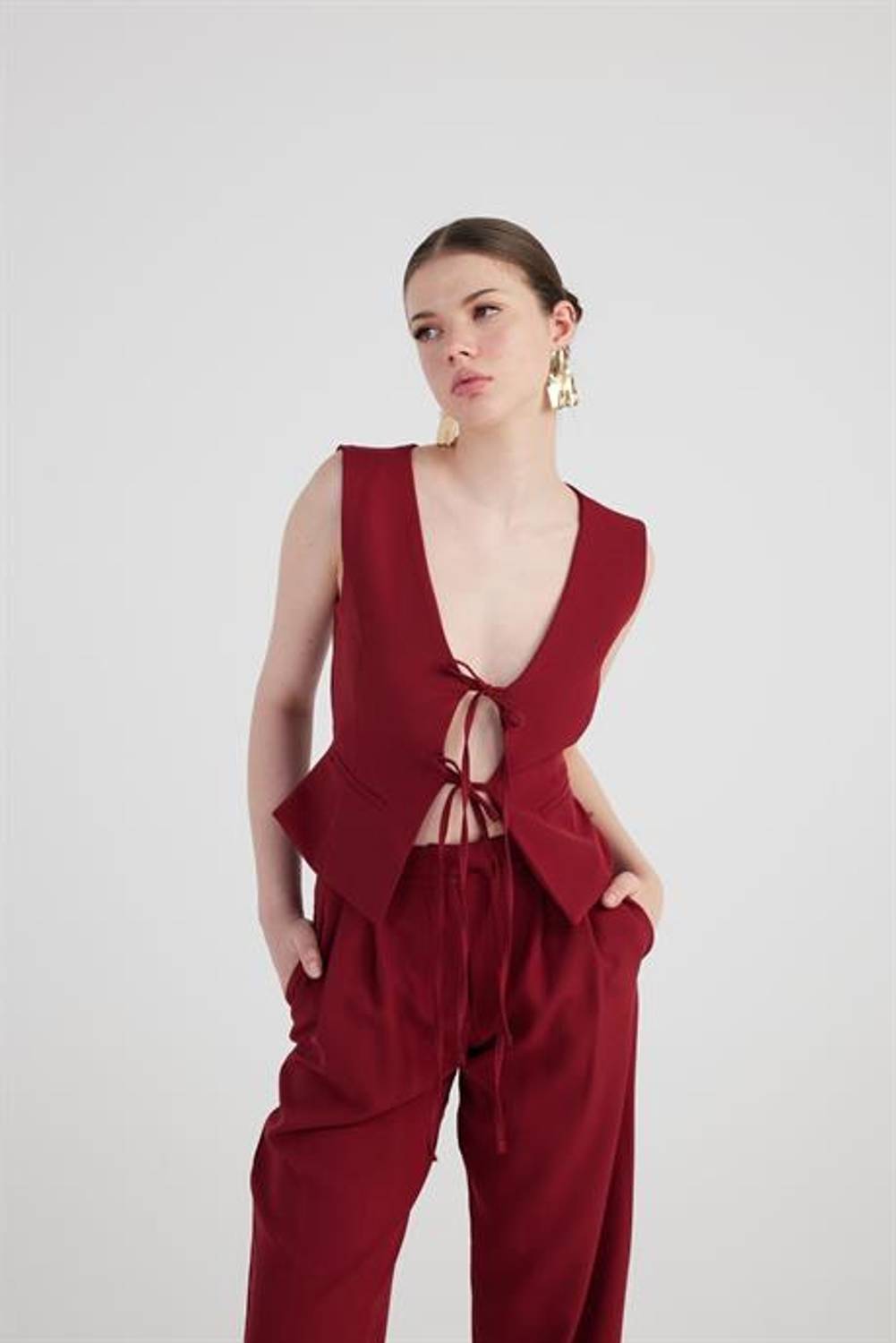 Markano Frida Yelek Bordo