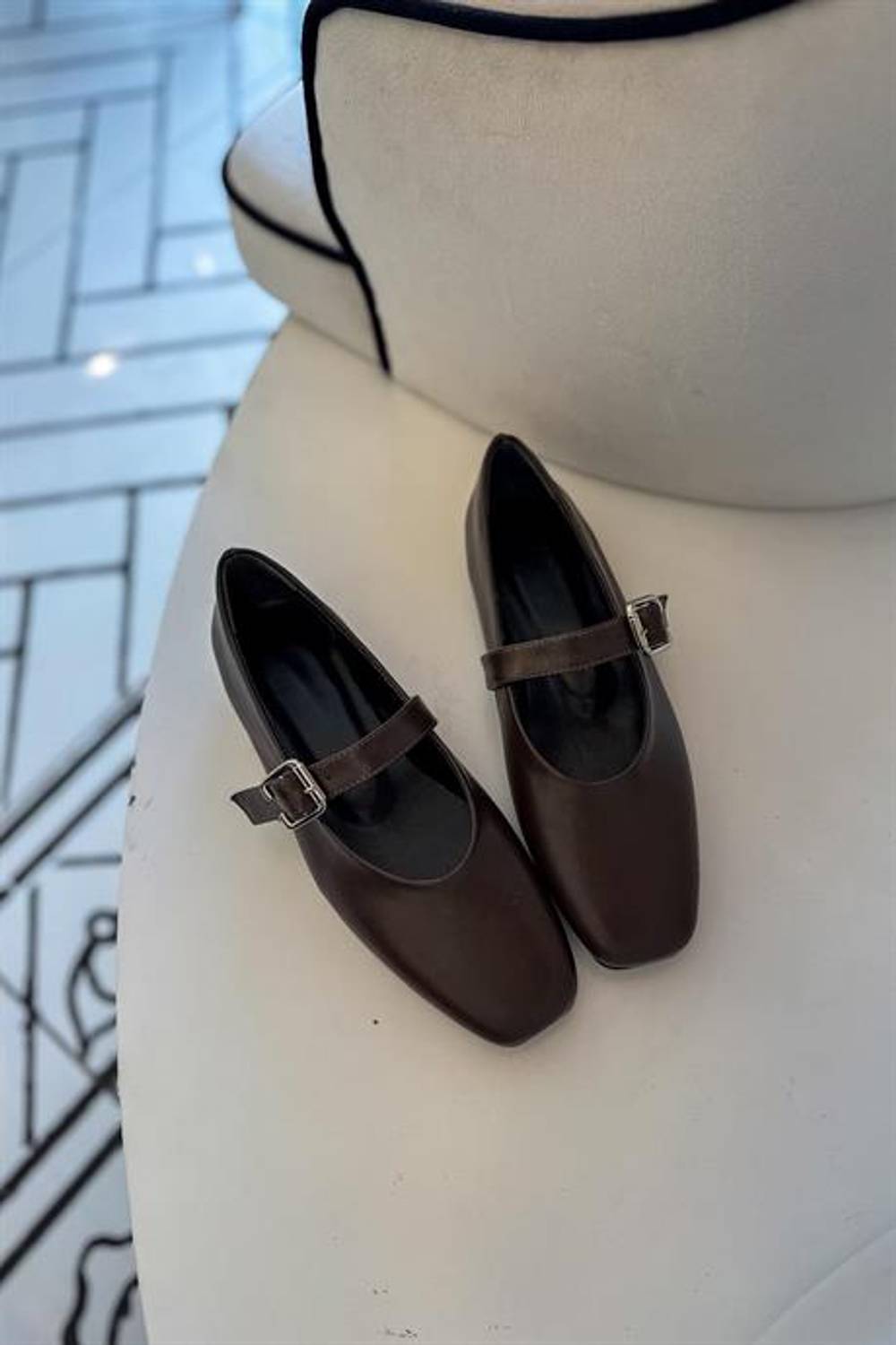 Markano Lupan Acı Kahve Cilt Toka Detaylı Kadın Babet