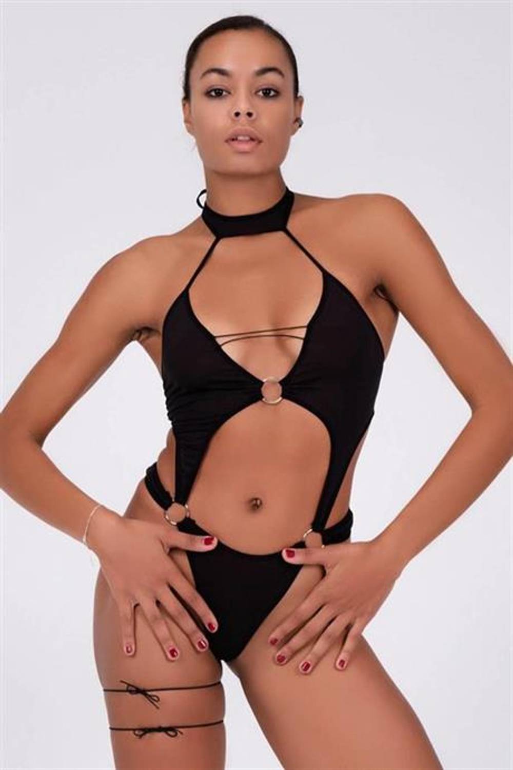 Markano   Siyah Şık Fantezi Babydoll Body