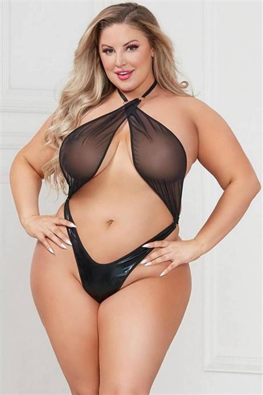 Markano  Jarse ve Dantelli Saten Görünümlü Şık Gecelik