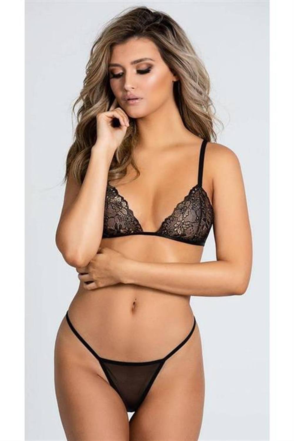 Markano  Tül İşlemeli Sütyen Külot Takımı