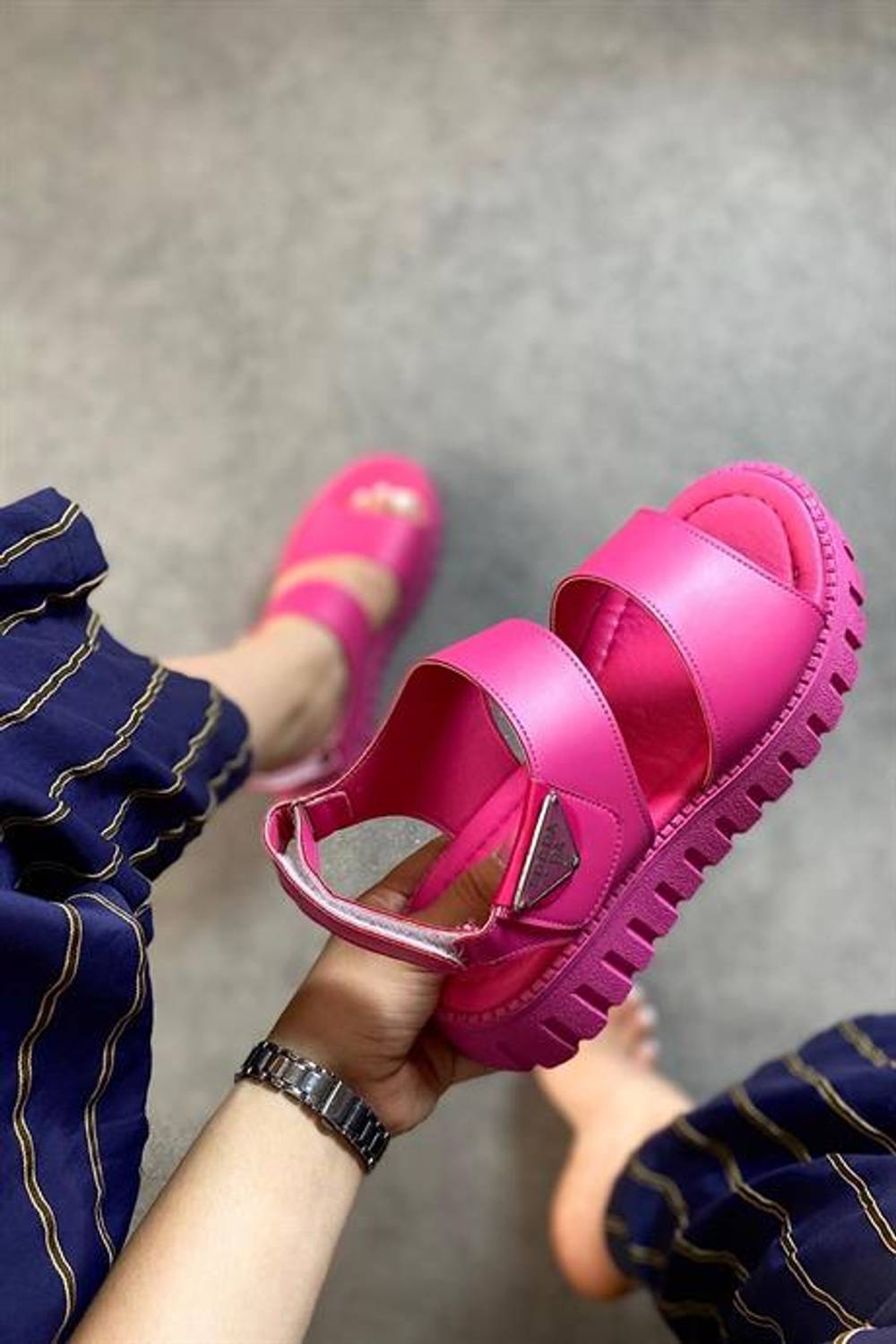 Sity Fuşya Tokalı Kadın Sandalet