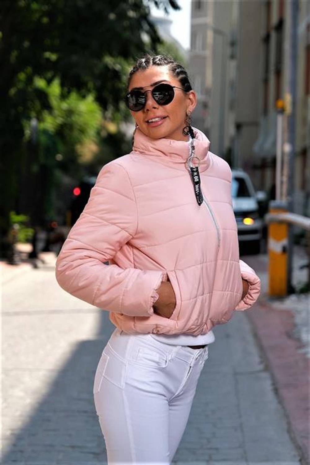 Куртка-пуховик Markano, короткая, водоотталкивающая, с высоким воротником, цвета пудры, размеры 36-42