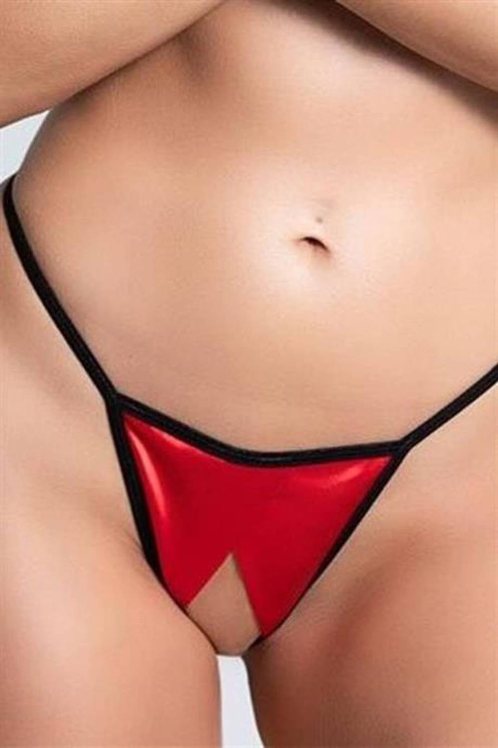 Markano Fantasy Open Mid Red Stylish Special Design Strin Thong Panties