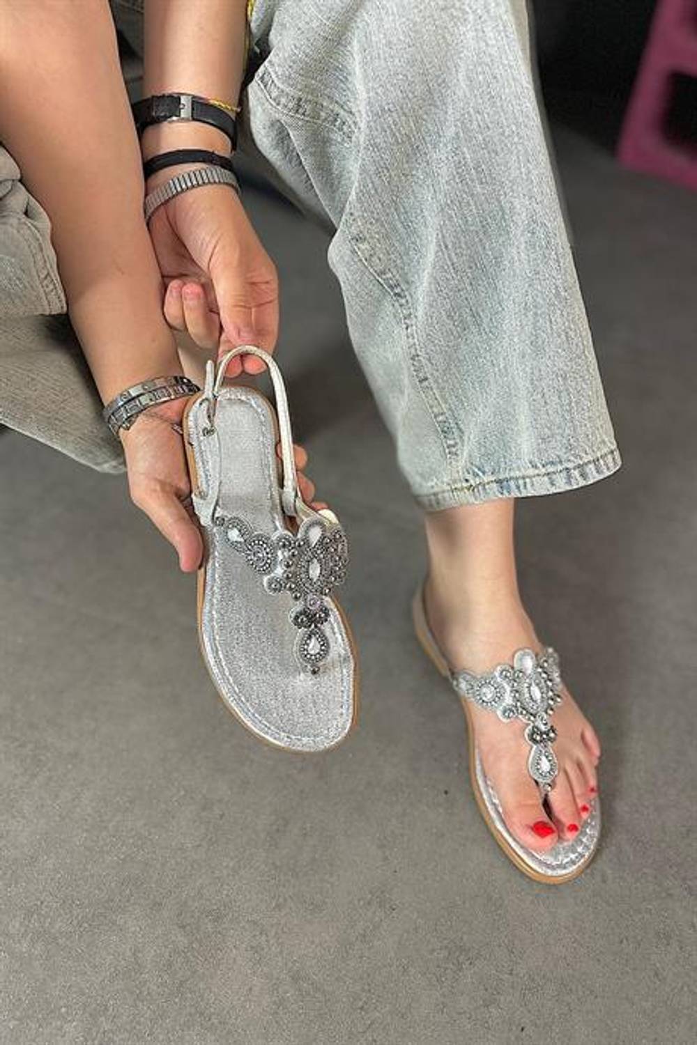 Сандалі з круглим кам'яним малюнком Markano Dexar для жінок, розміри 36-40