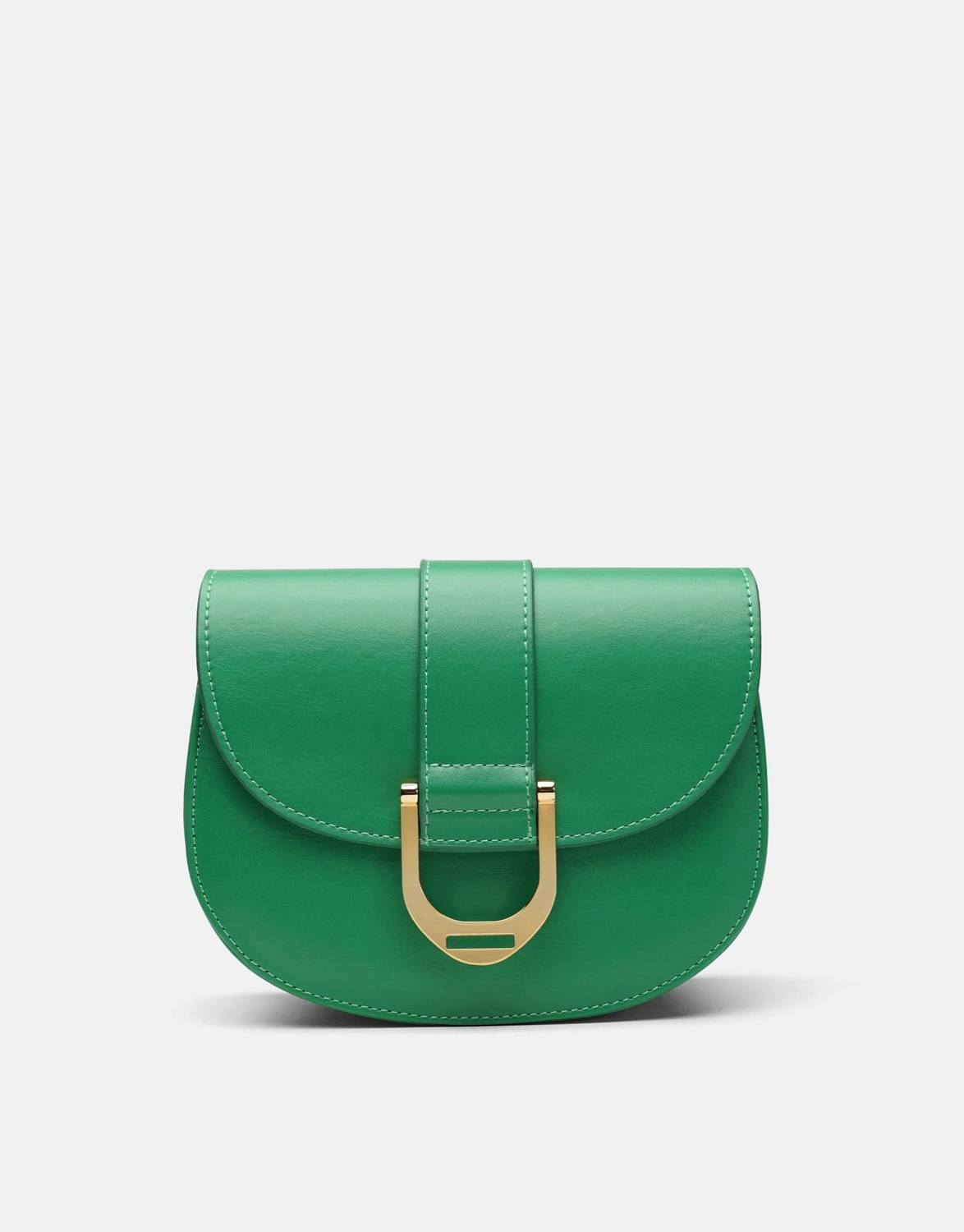 Женская сумка Jorbinol Besta Oval, зеленая, высокая 17 см, ширина 21 см, глубокая 8 см, из качественной искусственной кожи с регулируемым ремнем