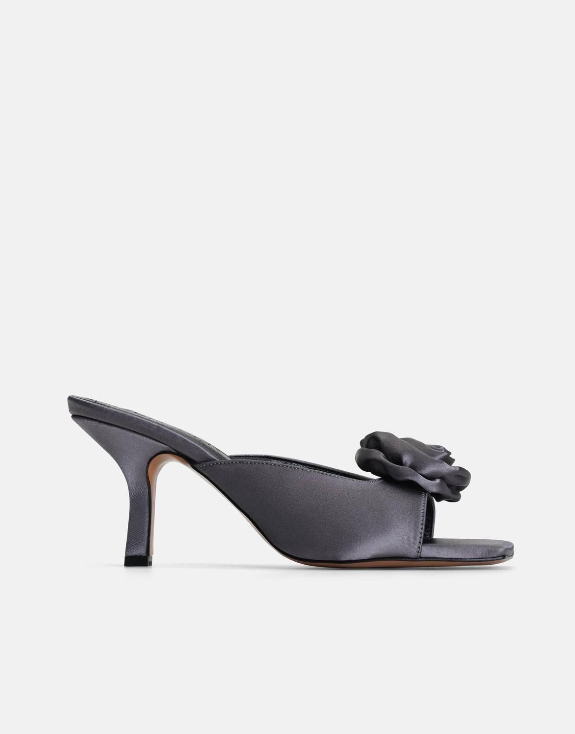 Женские сандалии на каблуке из сатина Jorbinol, серые, 5-6 см, элегантность и комфорт для повседневного и праздничного стиля