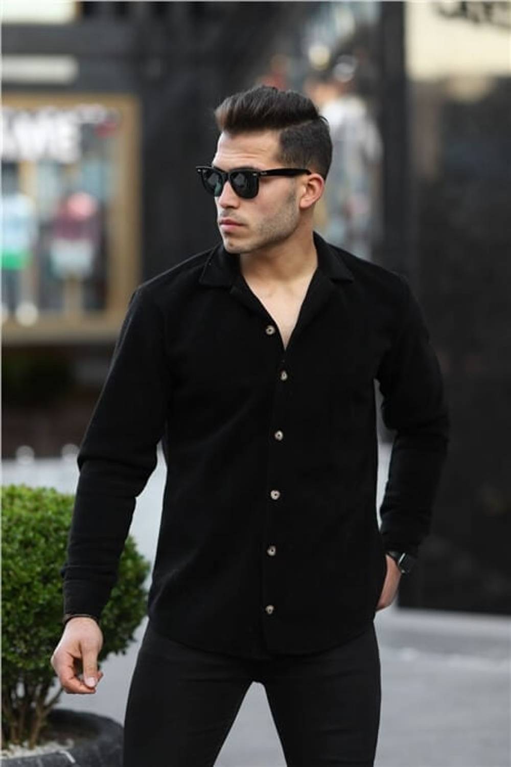 Comfortable Fleece Shirt - Black