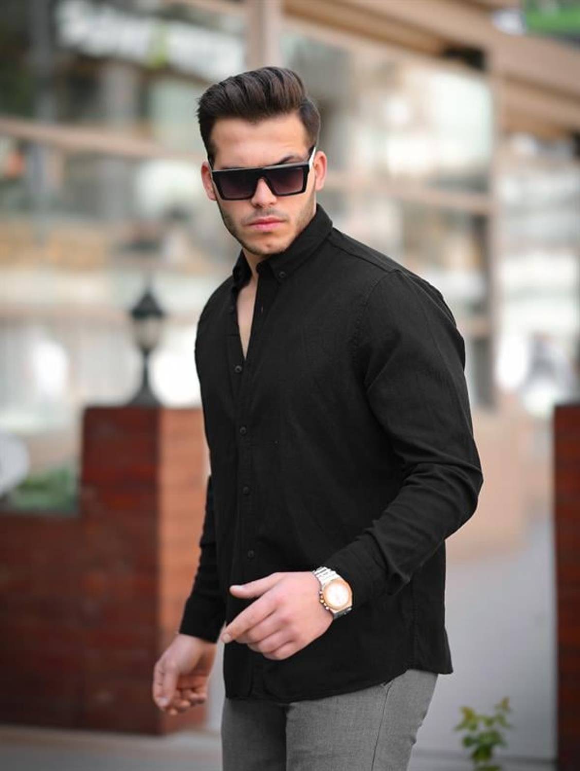 Washed Şile Cloth Shirt - Black