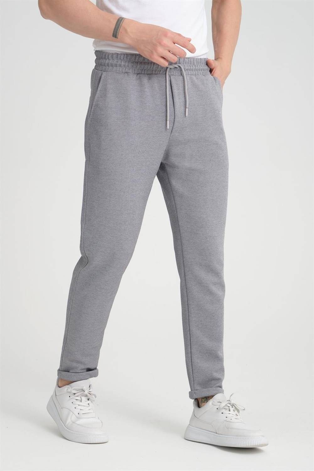 بنطال دوبل باكا أوكسفورد بريميوم - رمادي، جودة عالية، تصميم عصري، مثالي للاستخدام اليومي والمناسبات الخاصة