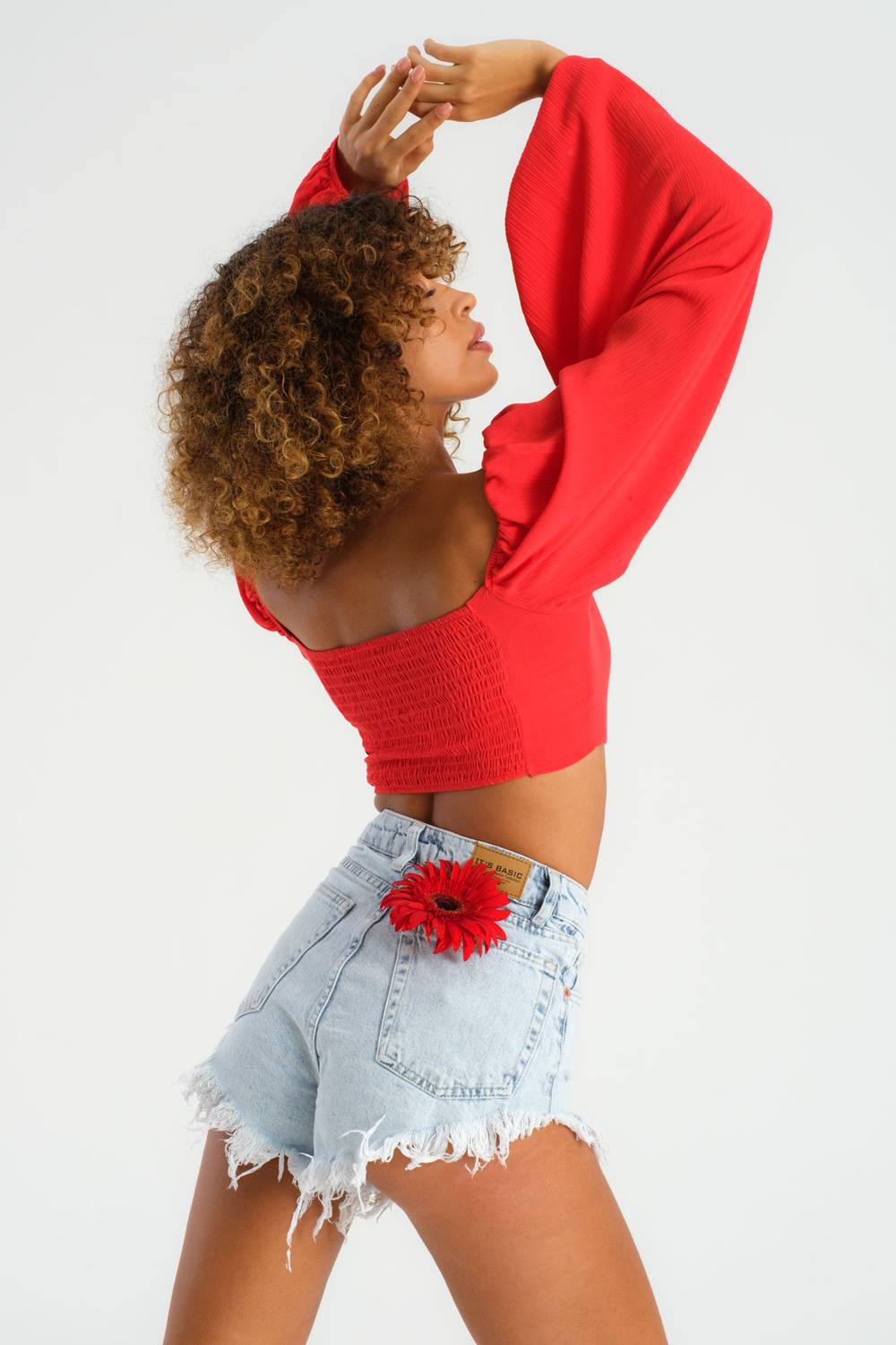 Women's Snow Denim Color Fringe Mini Denim Shorts