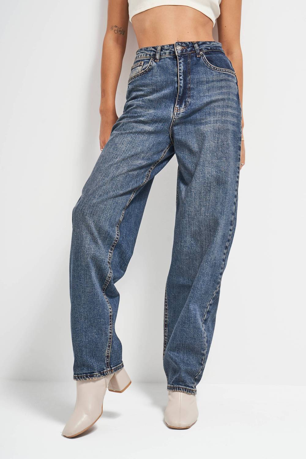 Женские джинсы-скейтер из стретчевого денима, цвет: котон 100%, стандартная длина 36/S, универсальный размер, подходит для любого образа