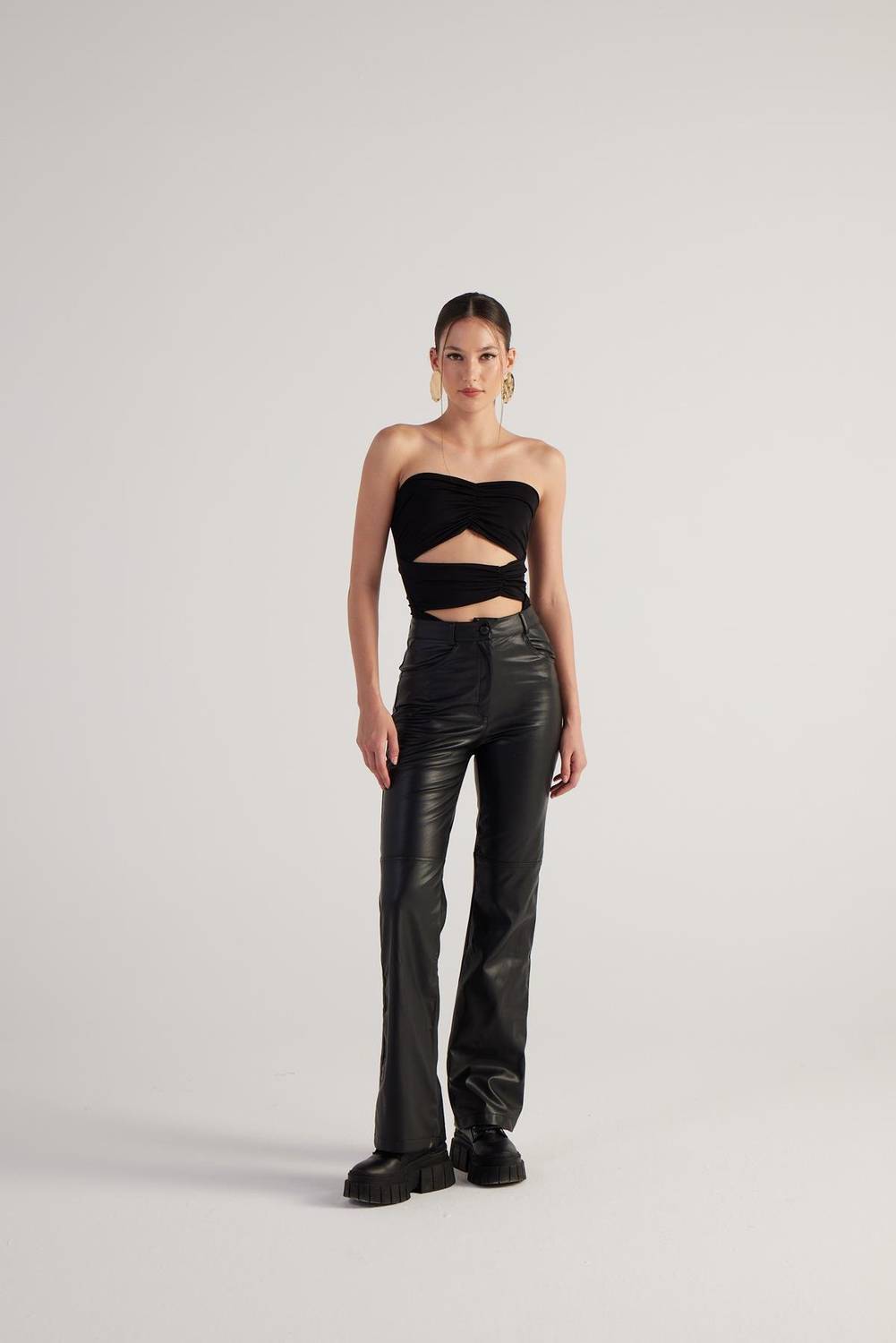 Dolores Deri Pantolon Siyah