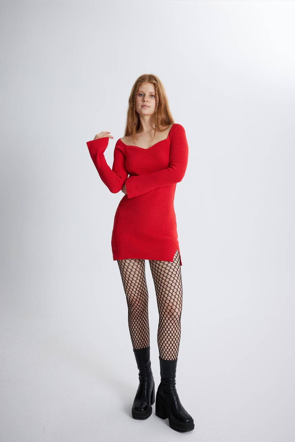 Rolla Elbise Kırmızı